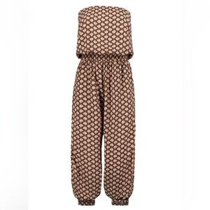 Bishop + Young Pia Strapless Jumpsuit Patterned Romper Sleeveless S